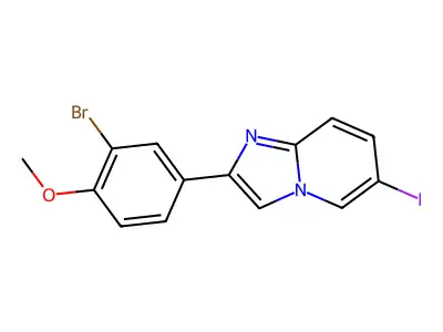 2-(3-Bromo-4-methoxyphenyl)-6-iodoimidazo[1,2-a]pyridine structure
