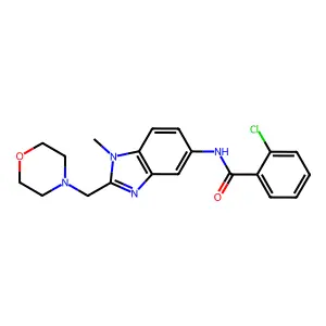 2-chloro-N-[1-methyl-2-(morpholin-4-ylmethyl)benzimidazol-5-yl]benzamide structure