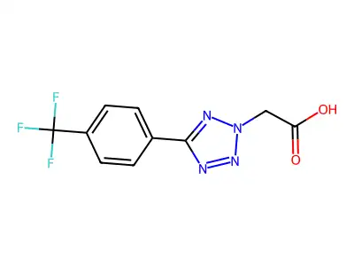 5-[4-(Trifluoromethyl)phenyl]-2H-tetrazole-2-acetic acid structure