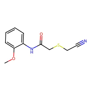 2-[(cyanomethyl)sulfanyl]-N-(2-methoxyphenyl)acetamide structure