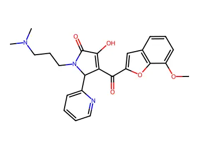 1-[3-(Dimethylamino)propyl]-3-hydroxy-4-(7-methoxy-1-benzofuran-2-carbonyl)-5-(pyridin-2-yl)-1,5-dihydro-2H-pyrrol-2-one structure