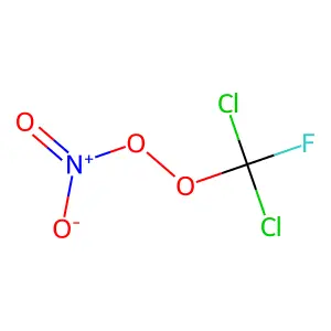 Peroxynitric acid, dichlorofluoromethyl ester structure