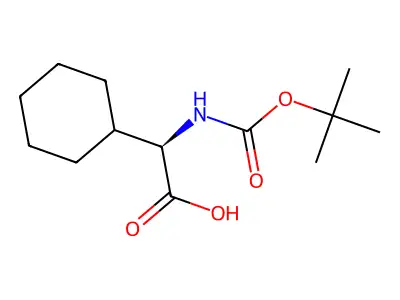 2-(((Tert-butoxy)carbonyl)amino)-2-cyclohexylacetic acid structure