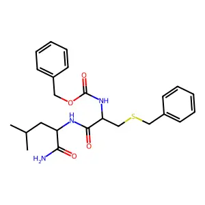 S-Benzyl-N-[(benzyloxy)carbonyl]cysteinylleucinamide structure