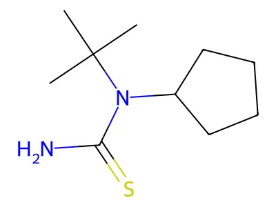 1-Tert-butyl-3-cyclopentylthiourea structure
