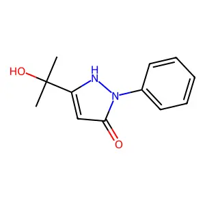 5-(2-hydroxypropan-2-yl)-2-phenyl-1H-pyrazol-3-one structure