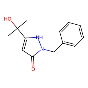 2-benzyl-5-(2-hydroxypropan-2-yl)-1H-pyrazol-3-one structure