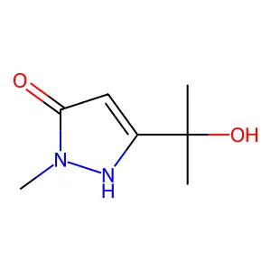 5-(2-hydroxypropan-2-yl)-2-methyl-1H-pyrazol-3-one structure