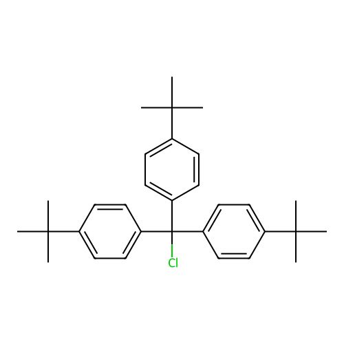 1-[Bis(4-tert-butylphenyl)(chloro)methyl]-4-tert-butylbenzene structure