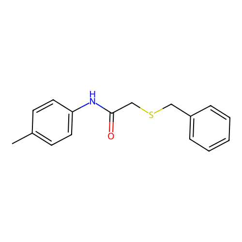 2-(benzylsulfanyl)-N-(4-methylphenyl)acetamide structure