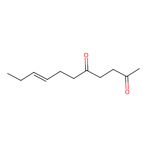 (E)-undec-8-ene-2,5-dione structure