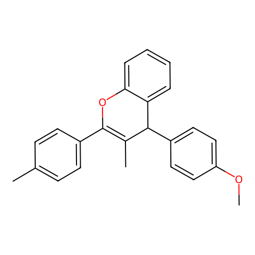 4-(4-methoxyphenyl)-3-methyl-2-(4-methylphenyl)-4H-chromene structure