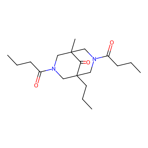 3,7-Dibutyryl-1-methyl-5-propyl-3,7-diazabicyclo[3.3.1]nonan-9-one structure