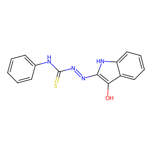 1-[(3-hydroxy-1H-indol-2-yl)imino]-3-phenylthiourea structure
