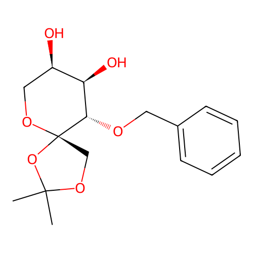 3-o-Benzyl-1,2-o-isopropylidene-beta-d-fructopyranose structure
