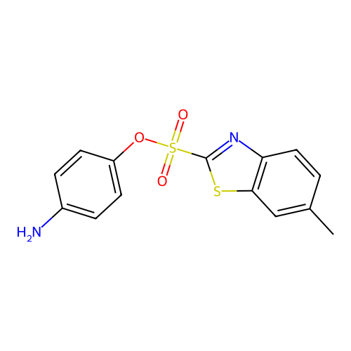 (4-Aminophenyl) 6-methyl-1,3-benzothiazole-2-sulfonate structure