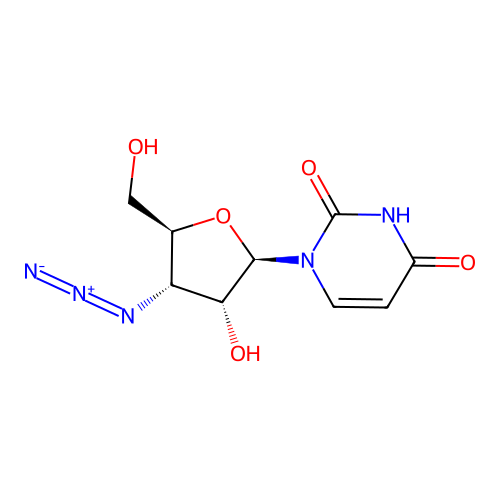 Uridine, 3'-azido-3'-deoxy- structure
