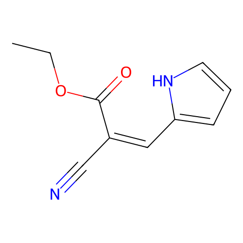 Ethyl 2-cyano-3-(1h-pyrrol-2-yl)acrylate structure