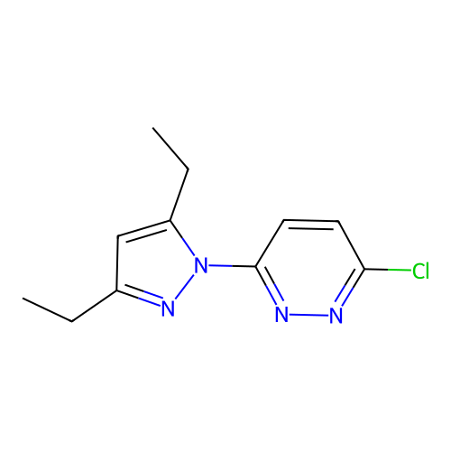 3-Chloro-6-(3,5-diethylpyrazol-1-yl)pyridazine structure
