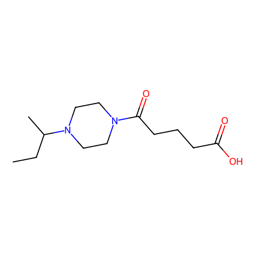 5-(4-Butan-2-ylpiperazin-1-yl)-5-oxopentanoic acid structure