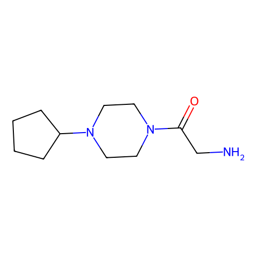2-Amino-1-(4-cyclopentylpiperazin-1-yl)ethanone structure
