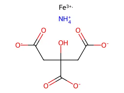 Ammoniacal ferrous citrate structure