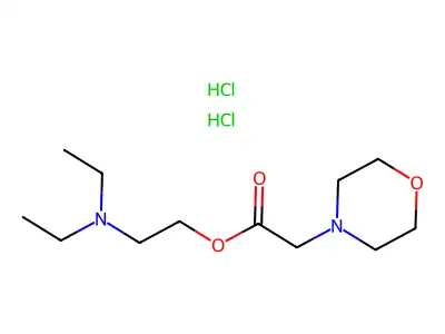 4-Morpholineacetic acid, 2-(diethylamino)ethyl ester, dihydrochloride structure