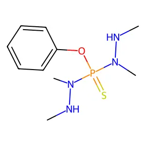1,2-Dimethyl-1-[[methyl(methylamino)amino]-phenoxyphosphinothioyl]hydrazine structure