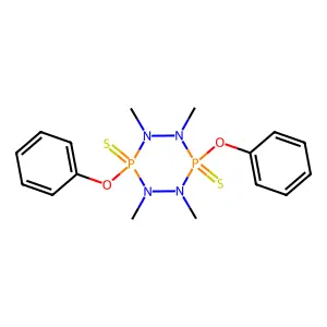 1,2,4,5-tetramethyl-3,6-diphenoxy-3,6-bis(sulfanylidene)-1,2 structure