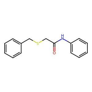 2-(benzylthio)-N-phenylacetamide structure