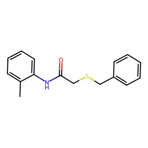 2-(benzylsulfanyl)-N-(2-methylphenyl)acetamide structure