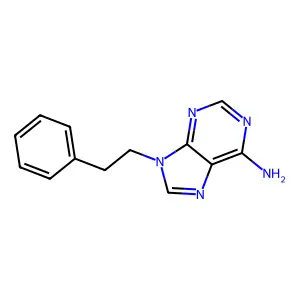 9-(2-phenylethyl)-9H-purin-6-amine structure