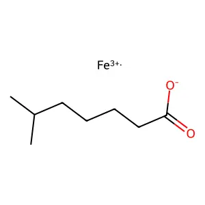 Isooctanoic acid, iron salt (1:?) structure