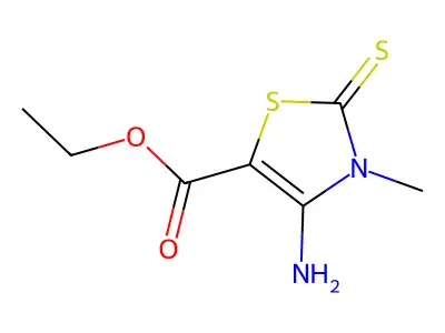 Ethyl 4-amino-3-methyl-2-sulfanylidene-1,3-thiazole-5-carboxylate structure