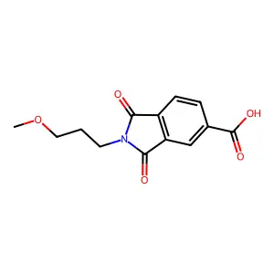 2-(3-Methoxypropyl)-1,3-dioxoisoindoline-5-carboxylic acid structure