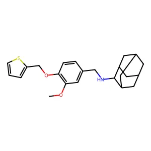 N-[[3-methoxy-4-(thiophen-2-ylmethoxy)phenyl]methyl]adamantan-2-amine structure