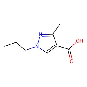 3-Methyl-1-propyl-1H-pyrazole-4-carboxylic acid structure