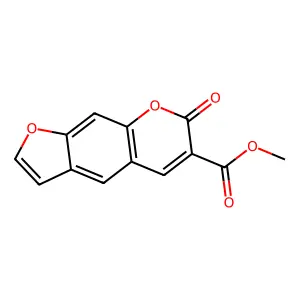 7H-Furo(3,2-g)(1)benzopyran-6-carboxylic acid, 7-oxo-, methyl ester structure