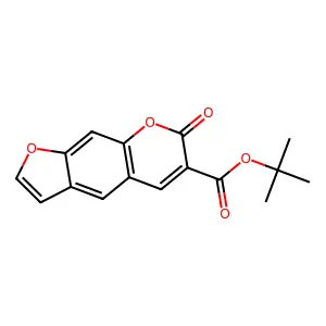 7H-Furo(3,2-g)(1)benzopyran-6-carboxylic acid, 7-oxo-, 1,1-dimethylethyl ester structure