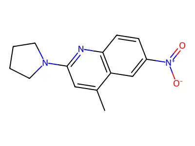 4-Methyl-6-nitro-2-(pyrrolidin-1-yl)quinoline structure
