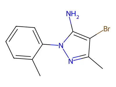 4-Bromo-3-methyl-1-(2-methylphenyl)-1H-pyrazol-5-amine structure
