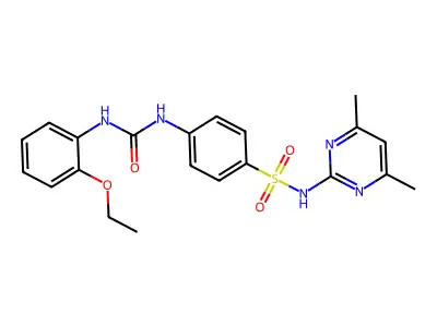 N-(4,6-Dimethylpyrimidin-2-yl)-4-(3-(2-ethoxyphenyl)ureido)benzenesulfonamide structure