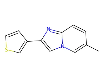 6-Methyl-2-(thiophen-3-yl)imidazo[1,2-a]pyridine structure