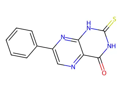 7-phenyl-2-thioxo-2,3-dihydropteridin-4(1H)-one structure