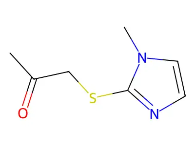 1-((1-Methyl-1H-imidazol-2-yl)thio)propan-2-one structure