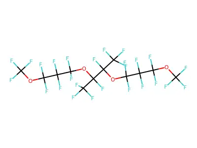 1,1,1,2,3,4,4,4-octafluoro-2,3-di[1,1,2,2,3,3-hexafluoro-3-(trifluoromethoxy)propoxy]butane structure