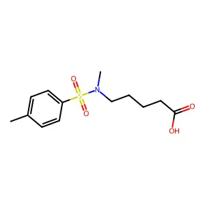 5-[Methyl(4-methylbenzene-1-sulfonyl)amino]pentanoic acid structure
