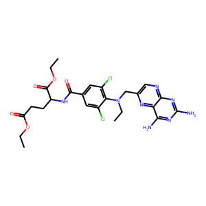 diethyl 2-[[3,5-dichloro-4-[(2,4-diaminopteridin-6-yl)methyl-ethylamino]benzoyl]amino]pentanedioate structure