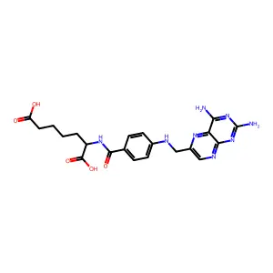 2-[[4-[(2,4-Diaminopteridin-6-yl)methylamino]benzoyl]amino]heptanedioic acid structure