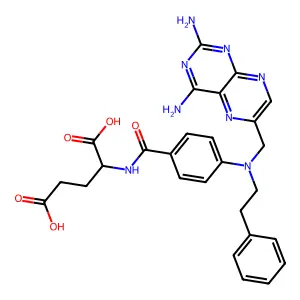 N-(4-{[(2,4-Diaminopteridin-6-yl)methyl](2-phenylethyl)amino}benzoyl)glutamic acid structure